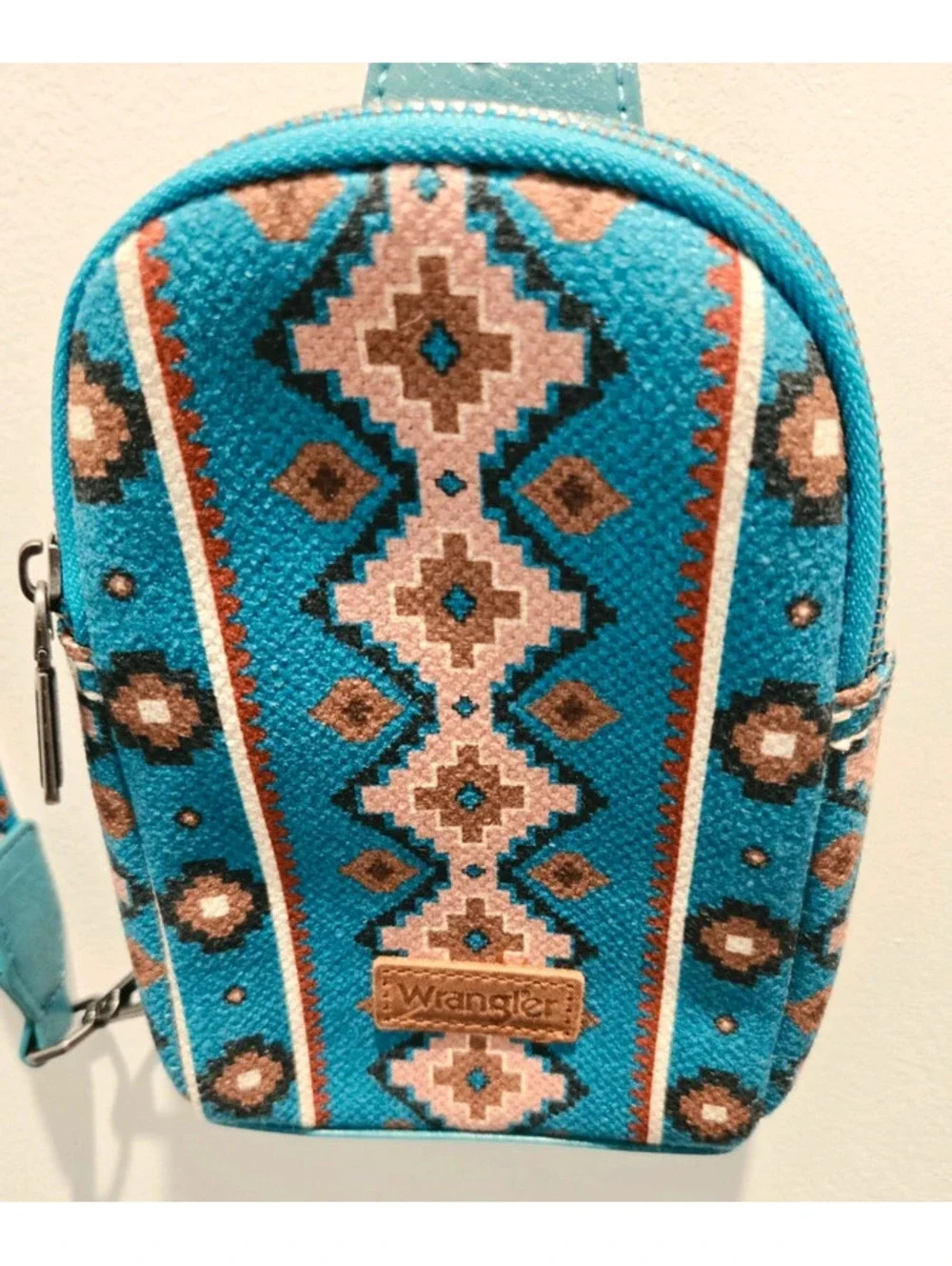 Wrangler Turquoise Aztec Mini Crossbody Bag
